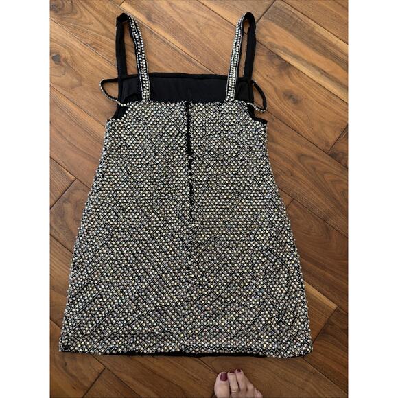 Nasty Gal Nessa Barrett 6 Premium Glass Stone Encrusted Strappy Mini Slip Dress - Picture 11 of 12